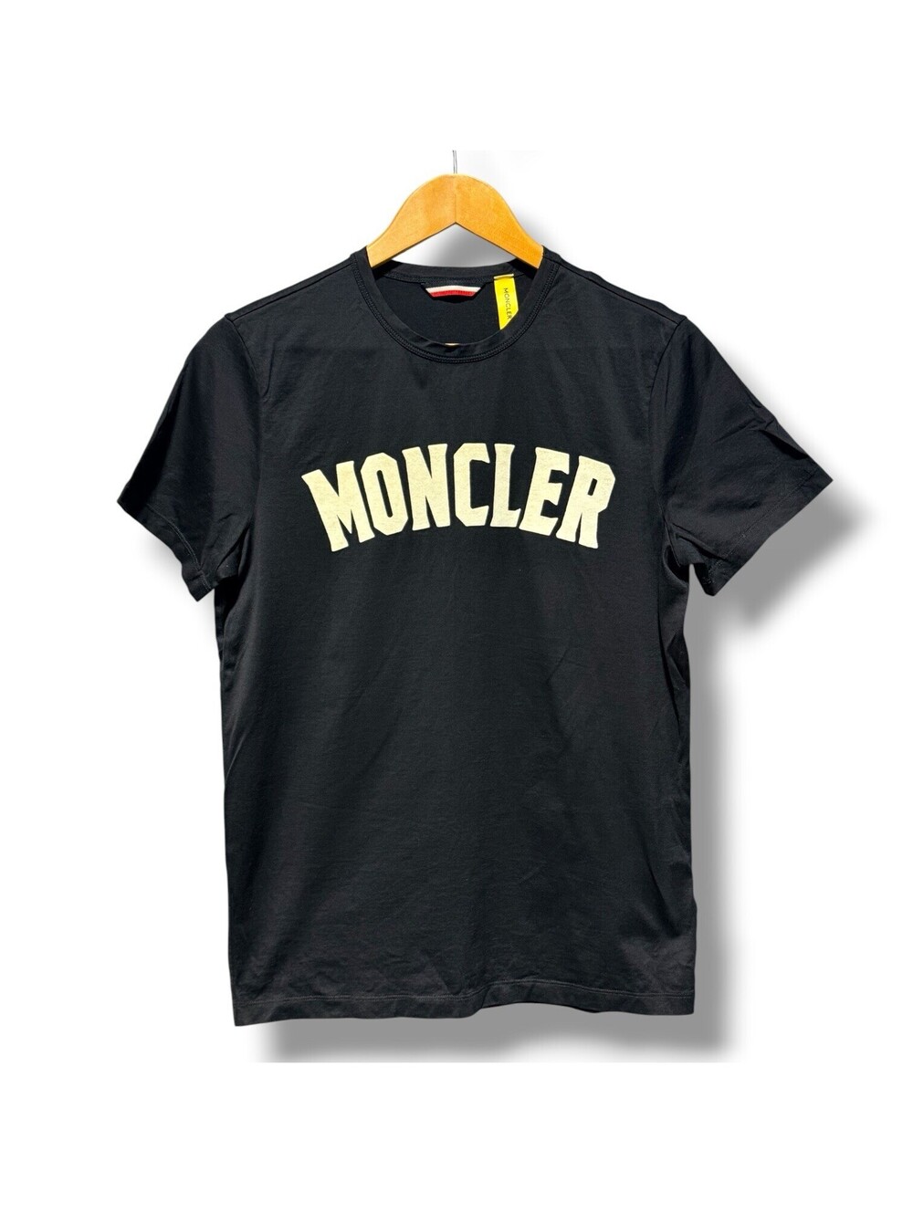 Moncler Men’s Size 2 Small Black Logo Graphic T-Shirt Crew Neck